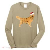 Golden Retriever Holiday Christmas Light Essential Long Sleeve Shirt thumb 0