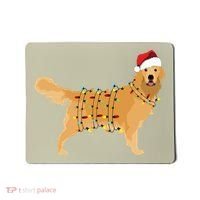Golden Retriever Holiday Christmas Light Essential Mousepad thumb 0