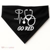 Go Red Heart Disease Awareness Month Wear Red USA-Made Doggie Bandana thumb 0