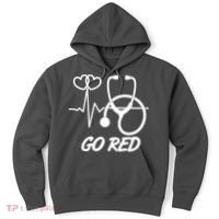Go Red Heart Disease Awareness Month Wear Red Hoodie thumb 0