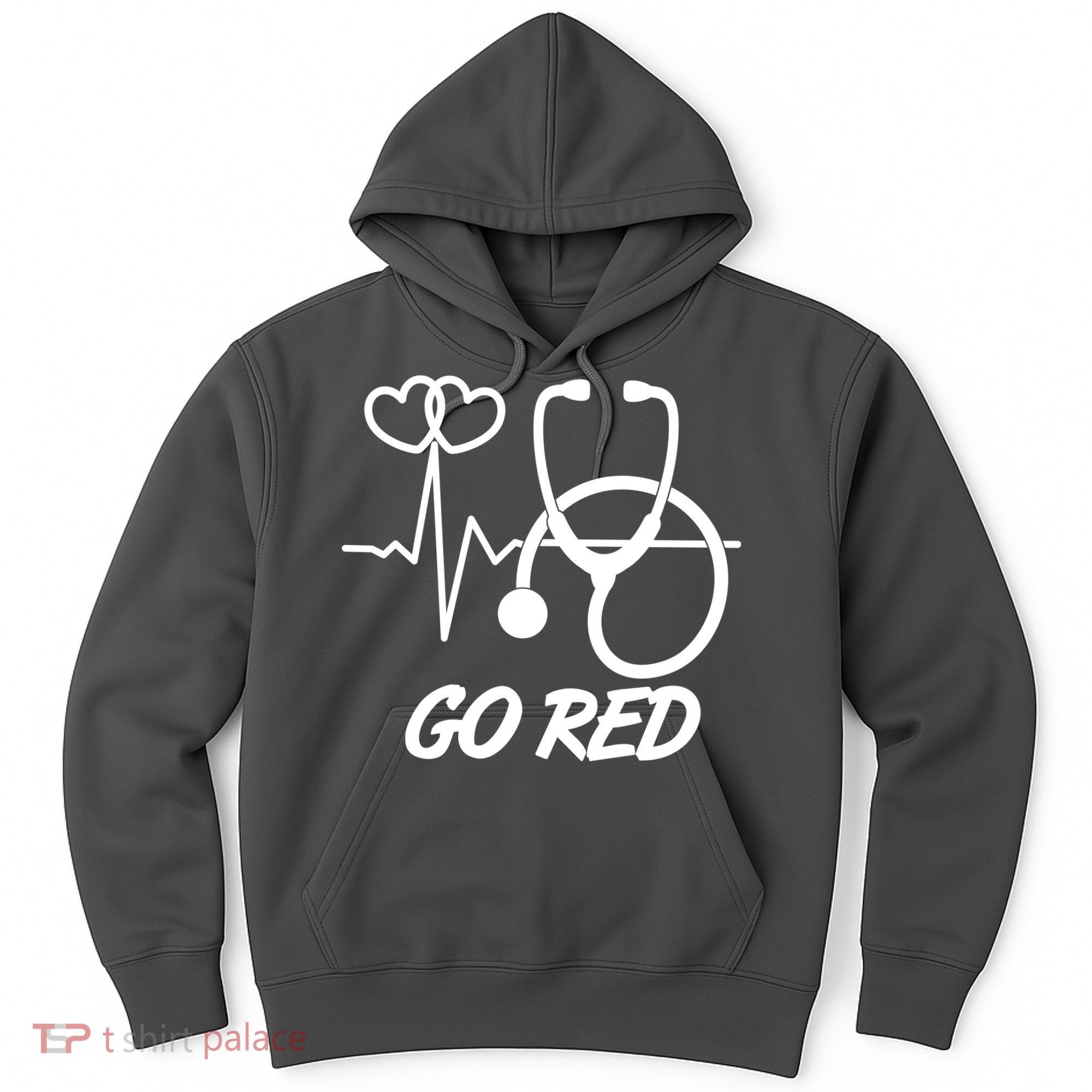 Go Red Heart Disease Awareness Month Wear Red Hoodie