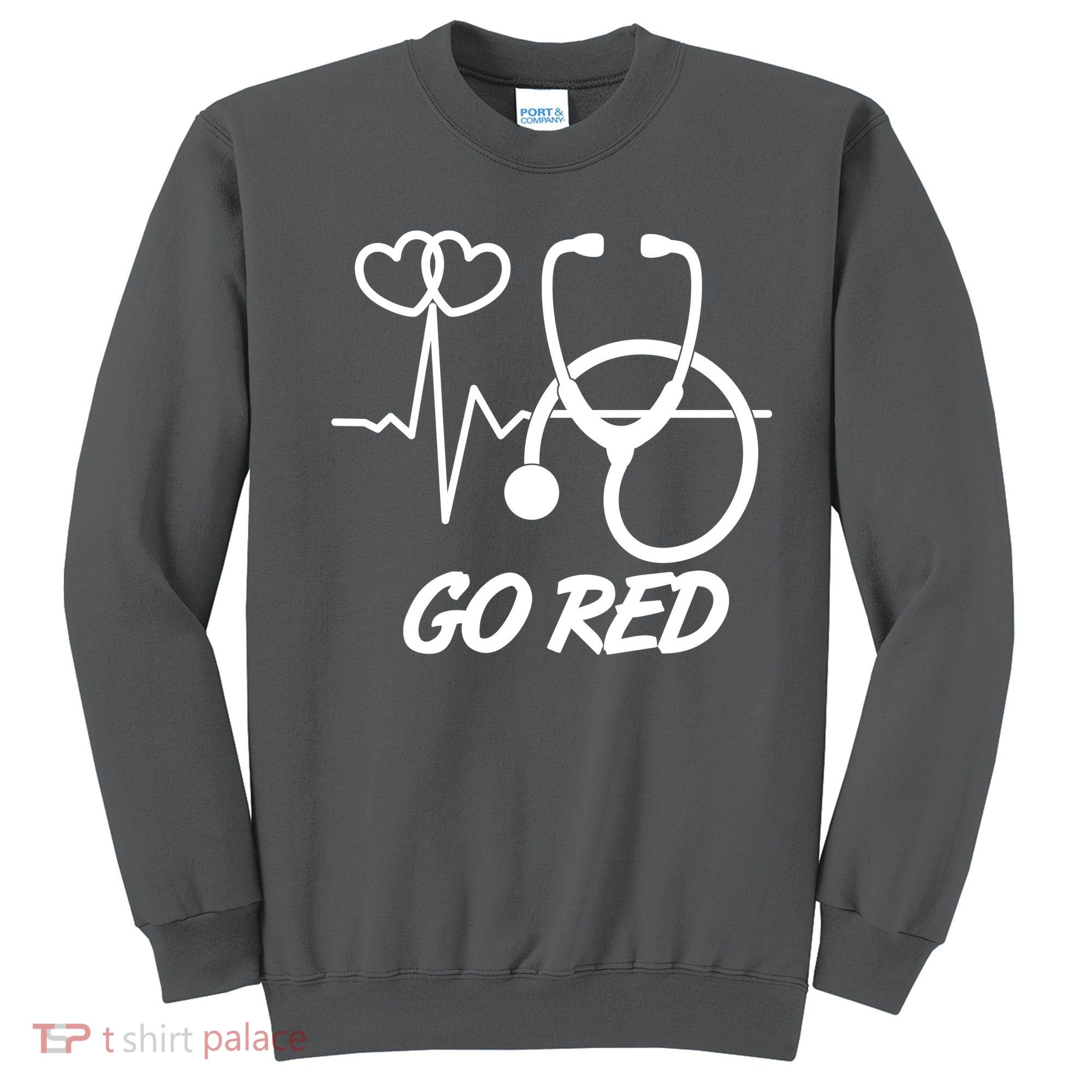 Go Red Heart Disease Awareness Month Wear Red Sweatshirt