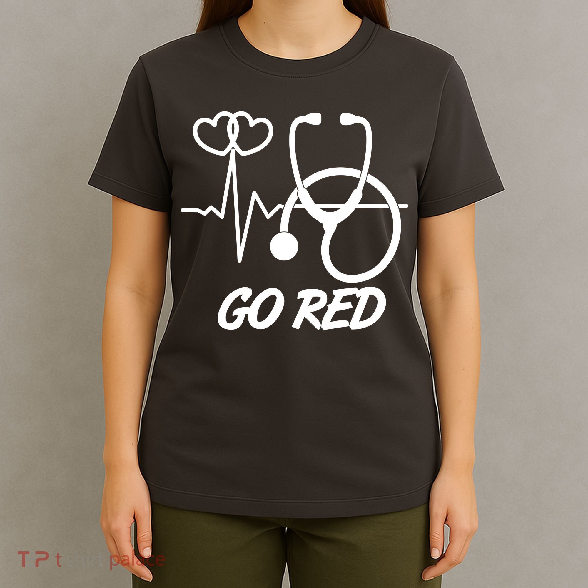 Go Red Heart Disease Awareness Month Wear Red T-Shirt