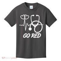 Go Red Heart Disease Awareness Month Wear Red Kids T-Shirt thumb 0