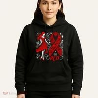 Go Red Heart Disease Awareness American Hoodie thumb 5