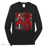 Go Red Heart Disease Awareness American Long Sleeve Shirt thumb 0