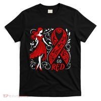 Go Red Heart Disease Awareness American T-Shirt thumb 0