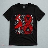 Go Red Heart Disease Awareness American T-Shirt thumb 5