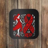 Go Red Heart Disease Awareness American Coaster thumb 0