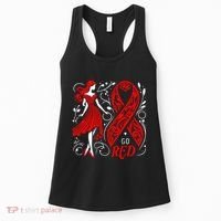 Go Red Heart Disease Awareness American Women's Tank Top thumb 0