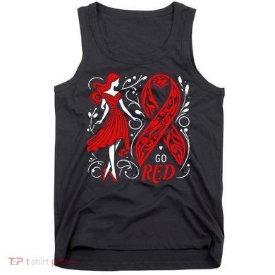 Go Red Heart Disease Awareness American Tank Top