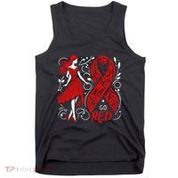 Go Red Heart Disease Awareness American Tank Top thumb 0