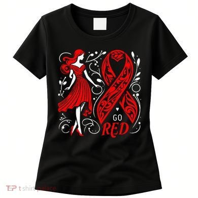 Go Red Heart Disease Awareness American Women's T-Shirt