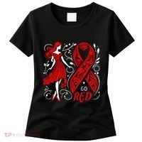 Go Red Heart Disease Awareness American Women's T-Shirt thumb 0