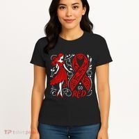 Go Red Heart Disease Awareness American Women's T-Shirt thumb 4