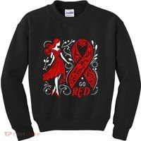 Go Red Heart Disease Awareness American Kids Sweatshirt thumb 0