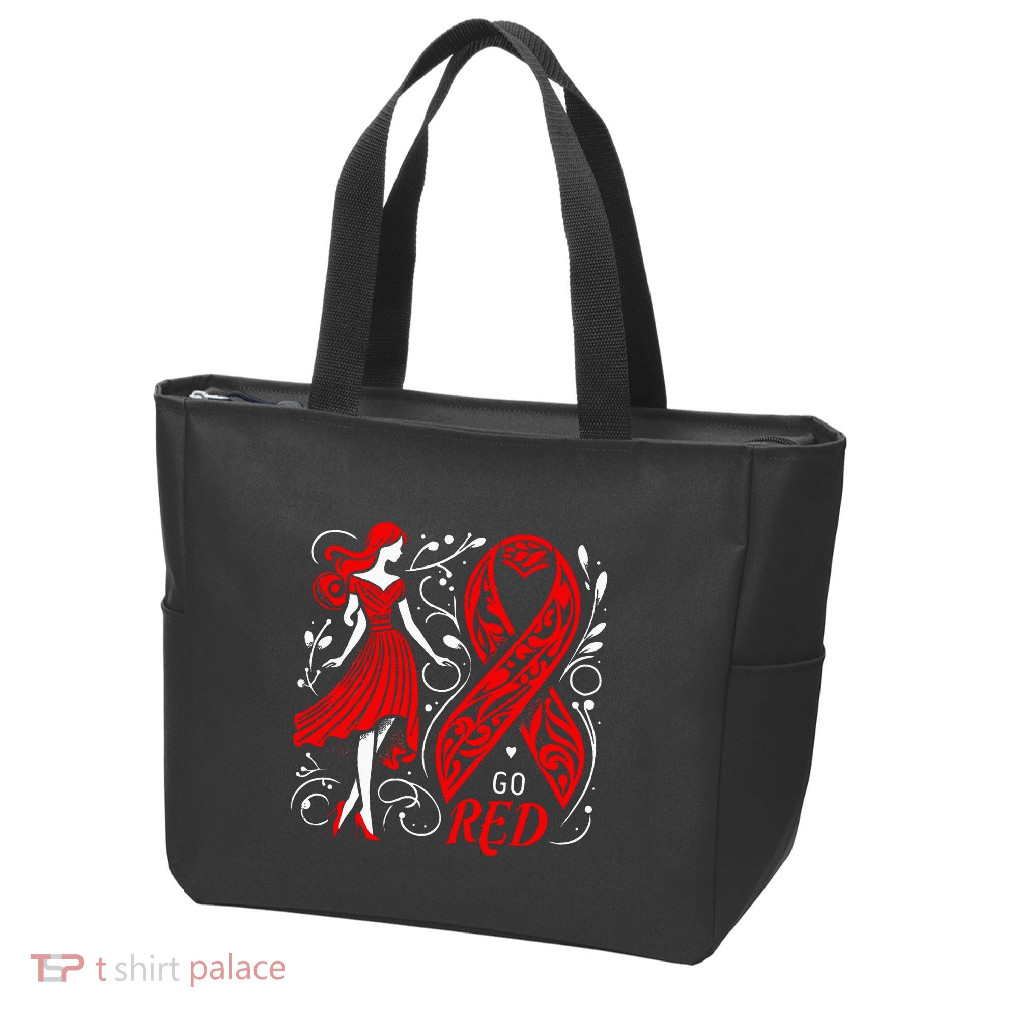 Go Red Heart Disease Awareness American Tote Bag
