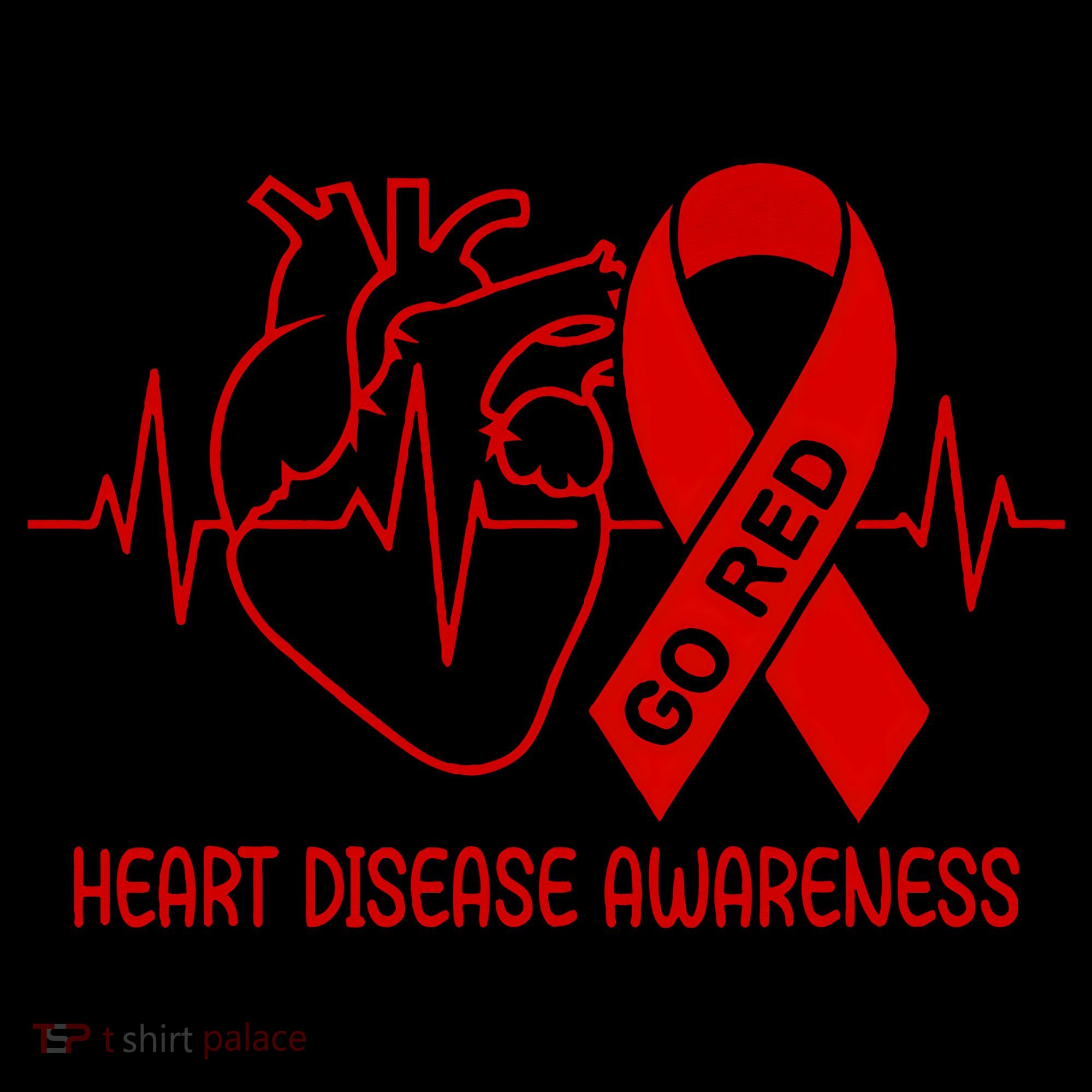 Go Red Heart Disease Awareness Red Ribbon Month Coffee Mug