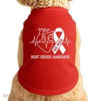 Go Red Heart Disease Awareness Red Ribbon Month Doggie Tank thumb 0