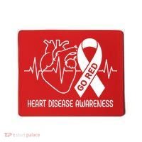 Go Red Heart Disease Awareness Red Ribbon Month Mousepad thumb 0