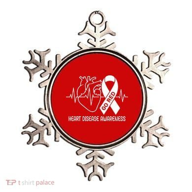 Go Red Heart Disease Awareness Red Ribbon Month Ornament