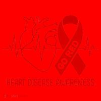 Go Red Heart Disease Awareness Red Ribbon Month Santa Hat thumb 1