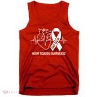 Go Red Heart Disease Awareness Red Ribbon Month Tank Top thumb 0