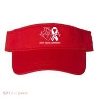 Go Red Heart Disease Awareness Red Ribbon Month Visor thumb 0