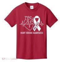Go Red Heart Disease Awareness Red Ribbon Month Kids T-Shirt thumb 0