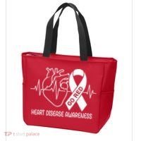 Go Red Heart Disease Awareness Red Ribbon Month Tote Bag thumb 3