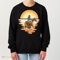 Girl Riding Horse Sunset Women's Sweatshirt thumb 0