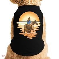 Girl Riding Horse Sunset Doggie Tank thumb 0