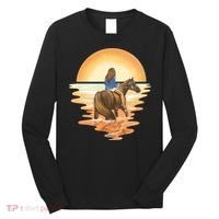 Girl Riding Horse Sunset Long Sleeve Shirt thumb 0