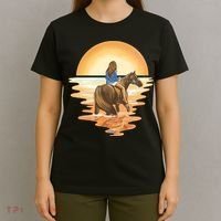Girl Riding Horse Sunset T-Shirt thumb 4