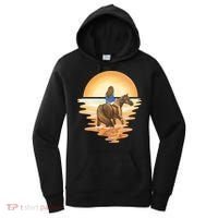 Girl Riding Horse Sunset Women's Hoodie thumb 0