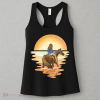 Girl Riding Horse Sunset Women's Tank Top thumb 3