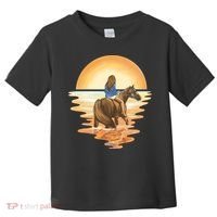 Girl Riding Horse Sunset Toddler T-Shirt thumb 0
