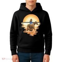 Girl Riding Horse Sunset Kids Hoodie thumb 4