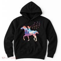 Girl Riding Horse In Forest Hoodie thumb 0