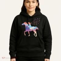 Girl Riding Horse In Forest Hoodie thumb 5