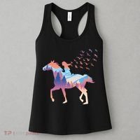Girl Riding Horse In Forest Women's Tank Top thumb 3
