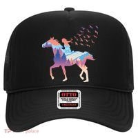 Girl Riding Horse In Forest Hat thumb 0