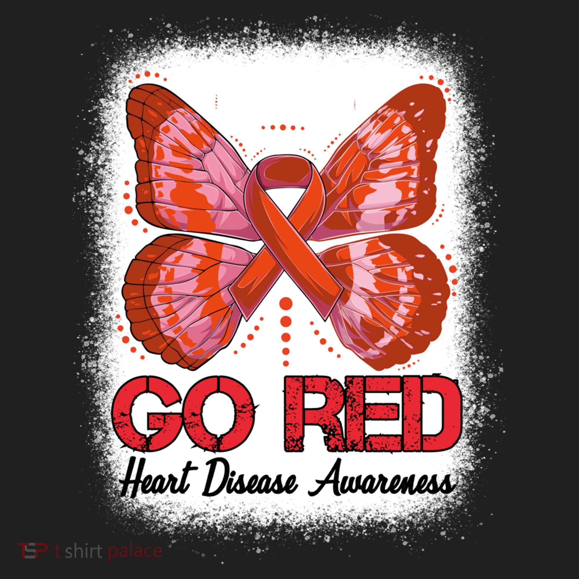 Go Red Heart Disease Awareness Month Red Ribbon Butterfly Gift Beanie
