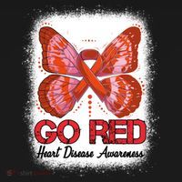 Go Red Heart Disease Awareness Month Red Ribbon Butterfly Gift Ornament thumb 1