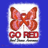 Go Red Heart Disease Awareness Month Red Ribbon Butterfly Gift Apron thumb 3