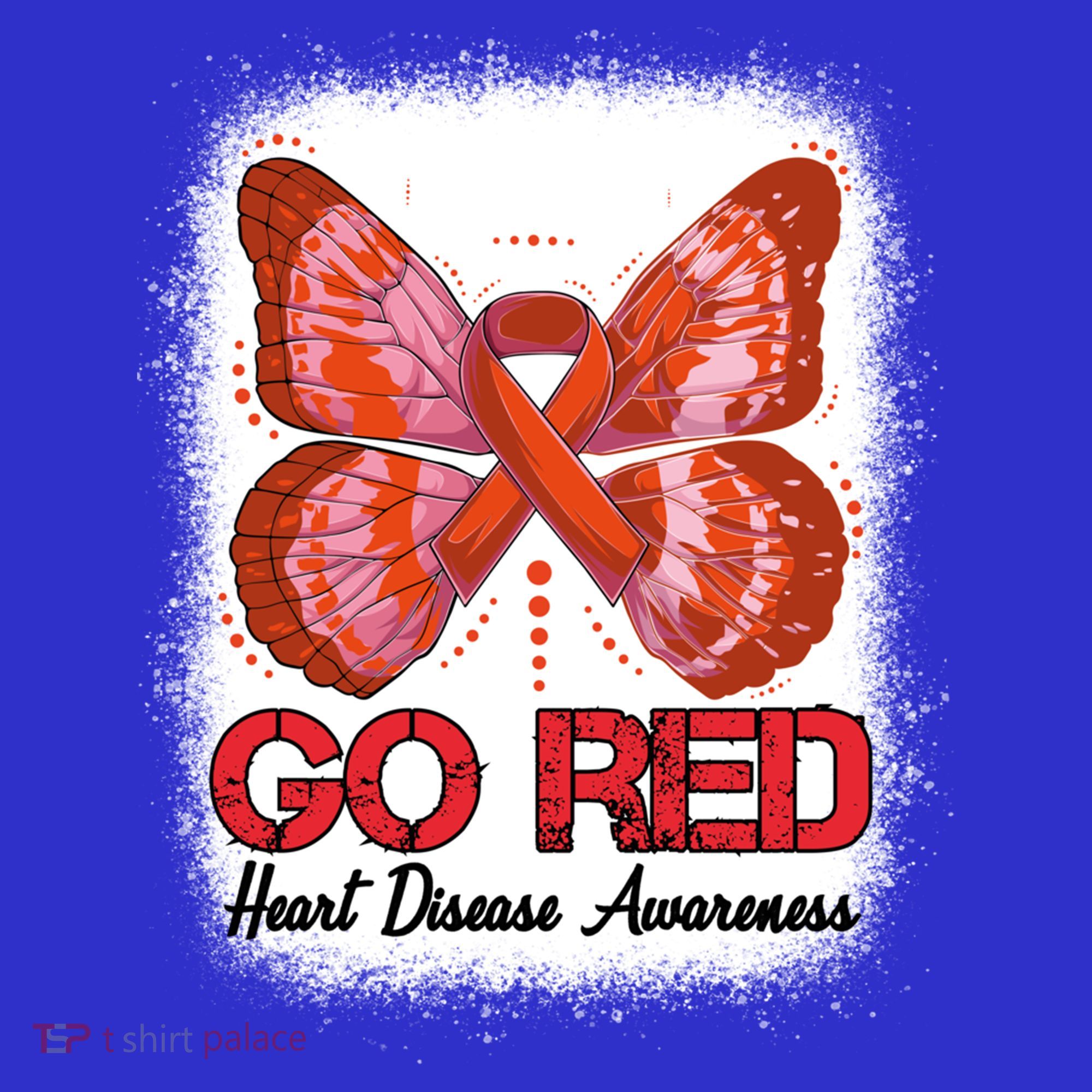 Go Red Heart Disease Awareness Month Red Ribbon Butterfly Gift Sweatshirt