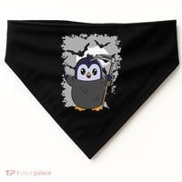 Grim Reaper Halloween Spooky Penguin Halloween Penguin USA-Made Doggie Bandana thumb 0