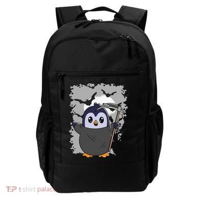 Grim Reaper Halloween Spooky Penguin Halloween Penguin Backpack