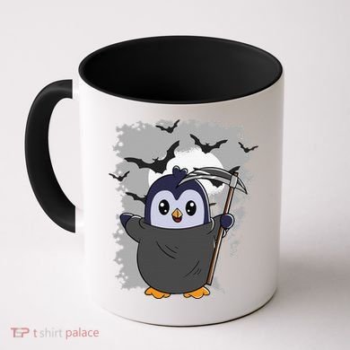 Grim Reaper Halloween Spooky Penguin Halloween Penguin Coffee Mug