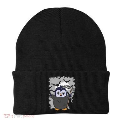 Grim Reaper Halloween Spooky Penguin Halloween Penguin Beanie